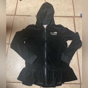 Juicy Couture Velvet & Rhinestone Track Jacket